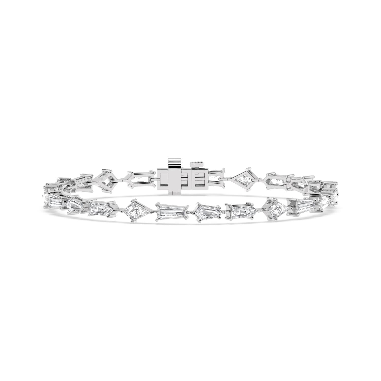 14K White Gold Lab Grown Diamond BRACELET 6.32 ctw SJBR20547MS-6.20CT-7IN