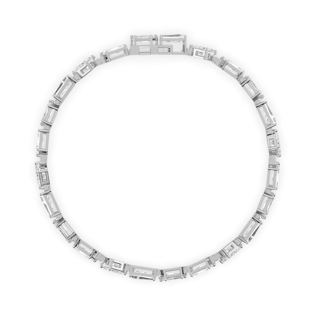 14K White Gold Lab Grown Diamond BRACELET 6.32 ctw SJBR20547MS-6.20CT-7IN