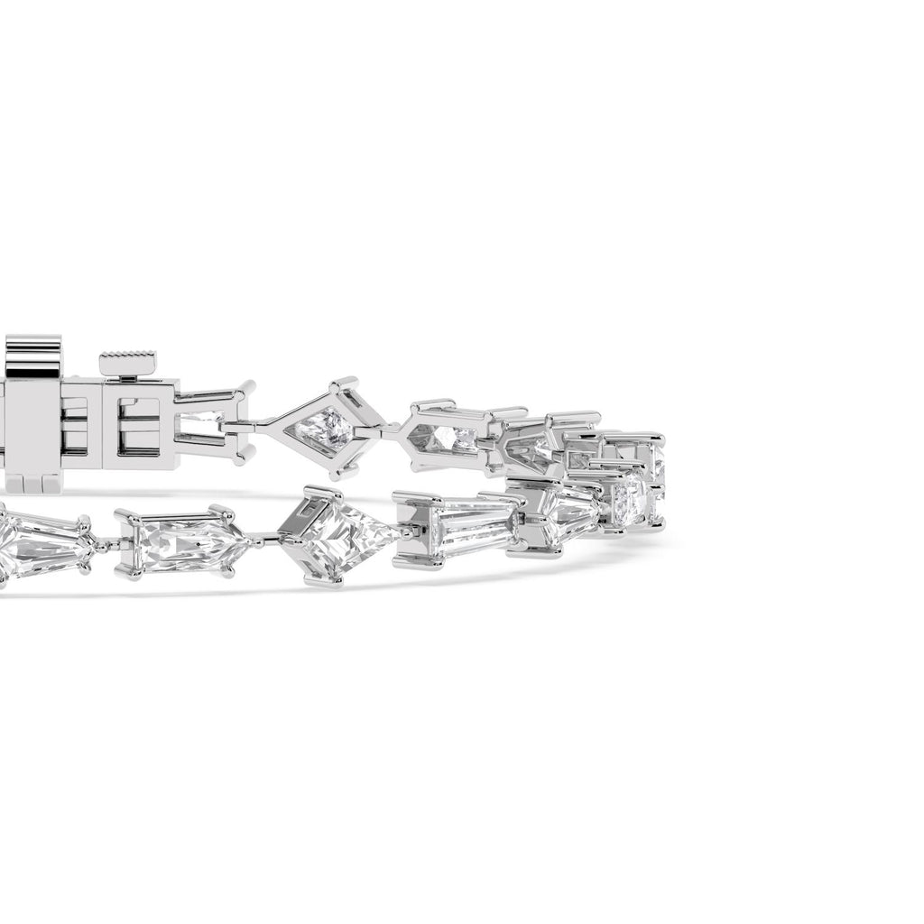 14K White Gold Lab Grown Diamond BRACELET 6.32 ctw SJBR20547MS-6.20CT-7IN