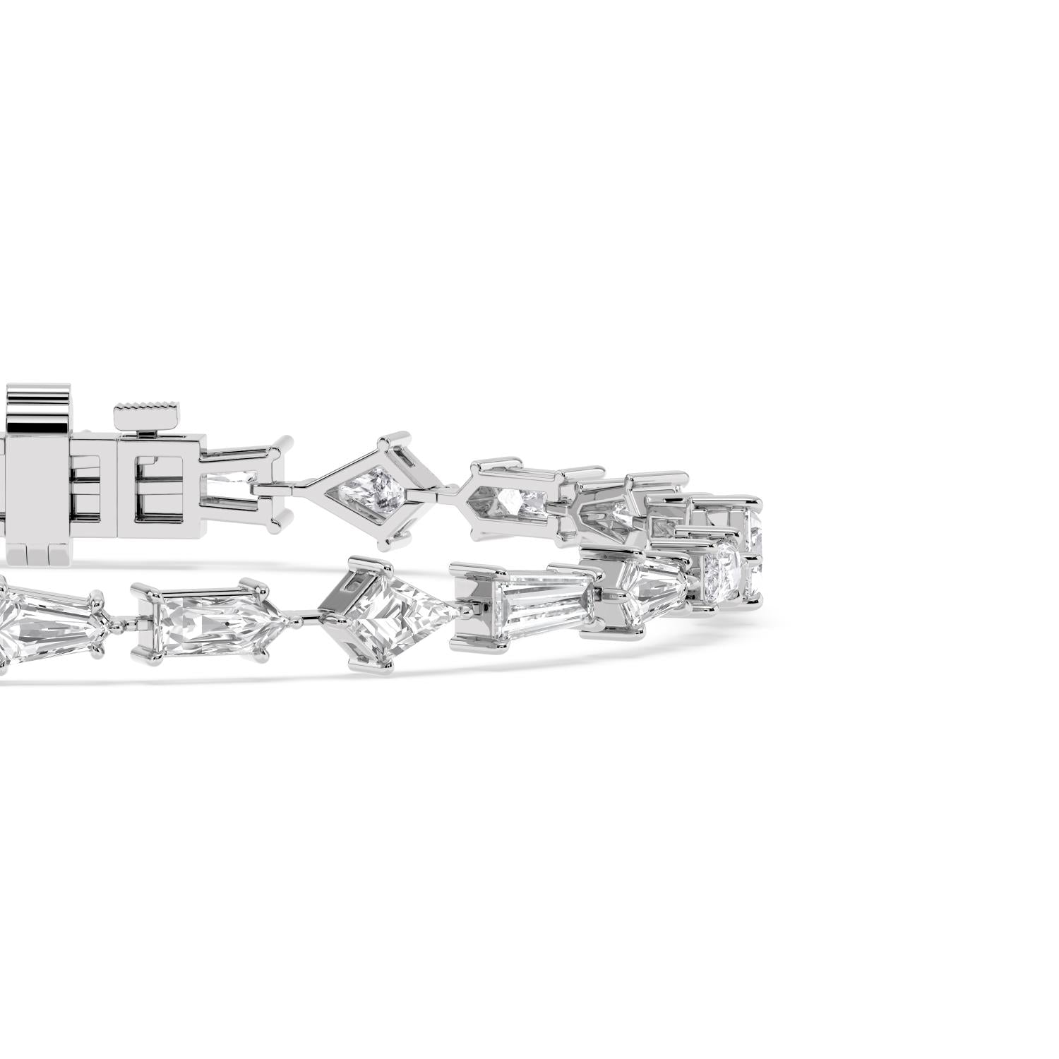 14K White Gold Lab Grown Diamond BRACELET 6.32 ctw SJBR20547MS-6.20CT-7IN