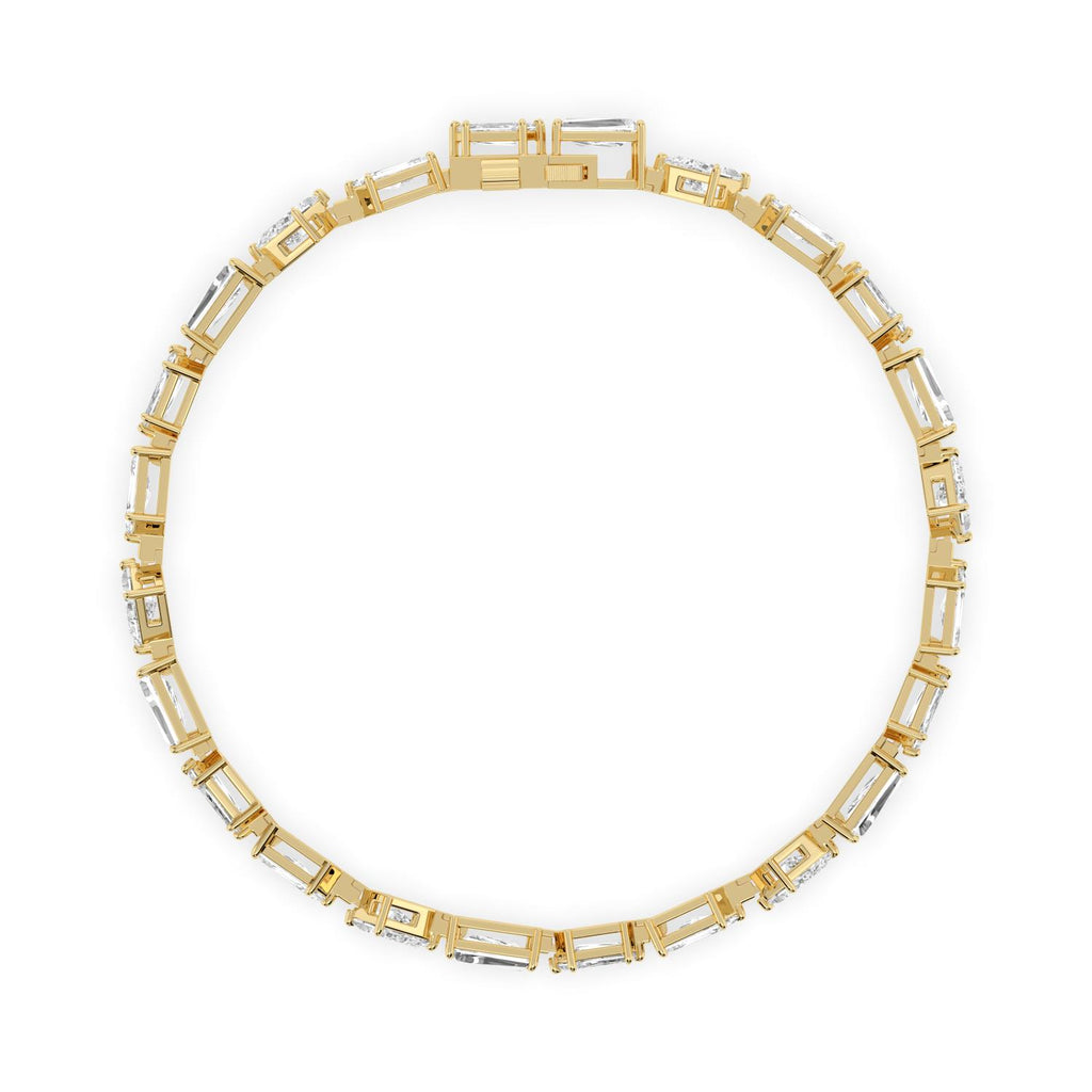 14K Yellow Gold Lab Grown Diamond BRACELET 6.32 ctw SJBR20547MS-6.20CT-7IN
