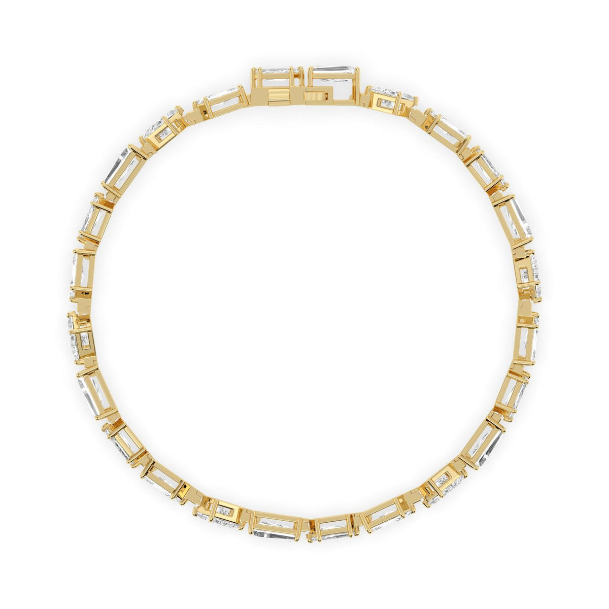 14K Yellow Gold Lab Grown Diamond BRACELET 6.32 ctw SJBR20547MS-6.20CT-7IN