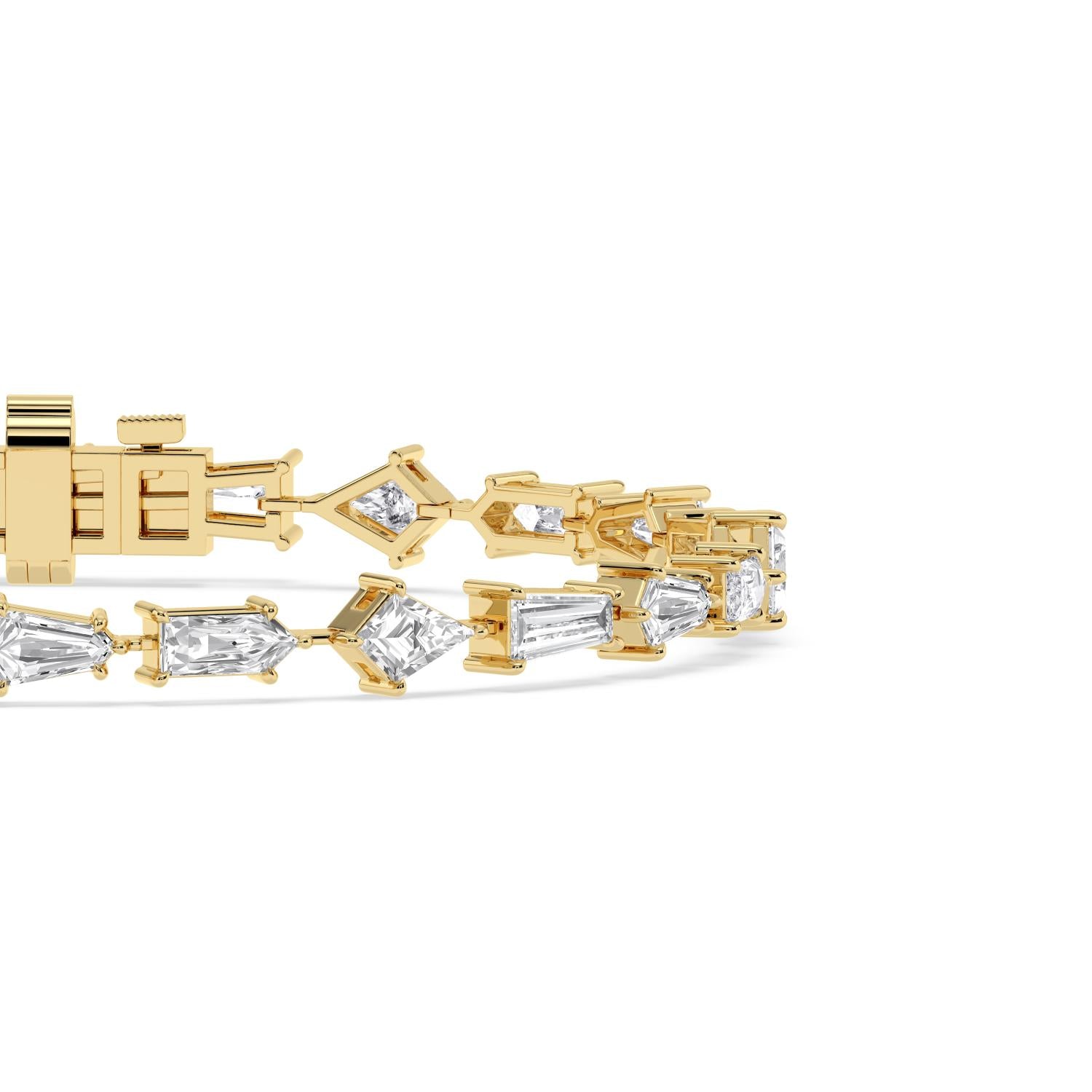 14K Yellow Gold Lab Grown Diamond BRACELET 6.32 ctw SJBR20547MS-6.20CT-7IN
