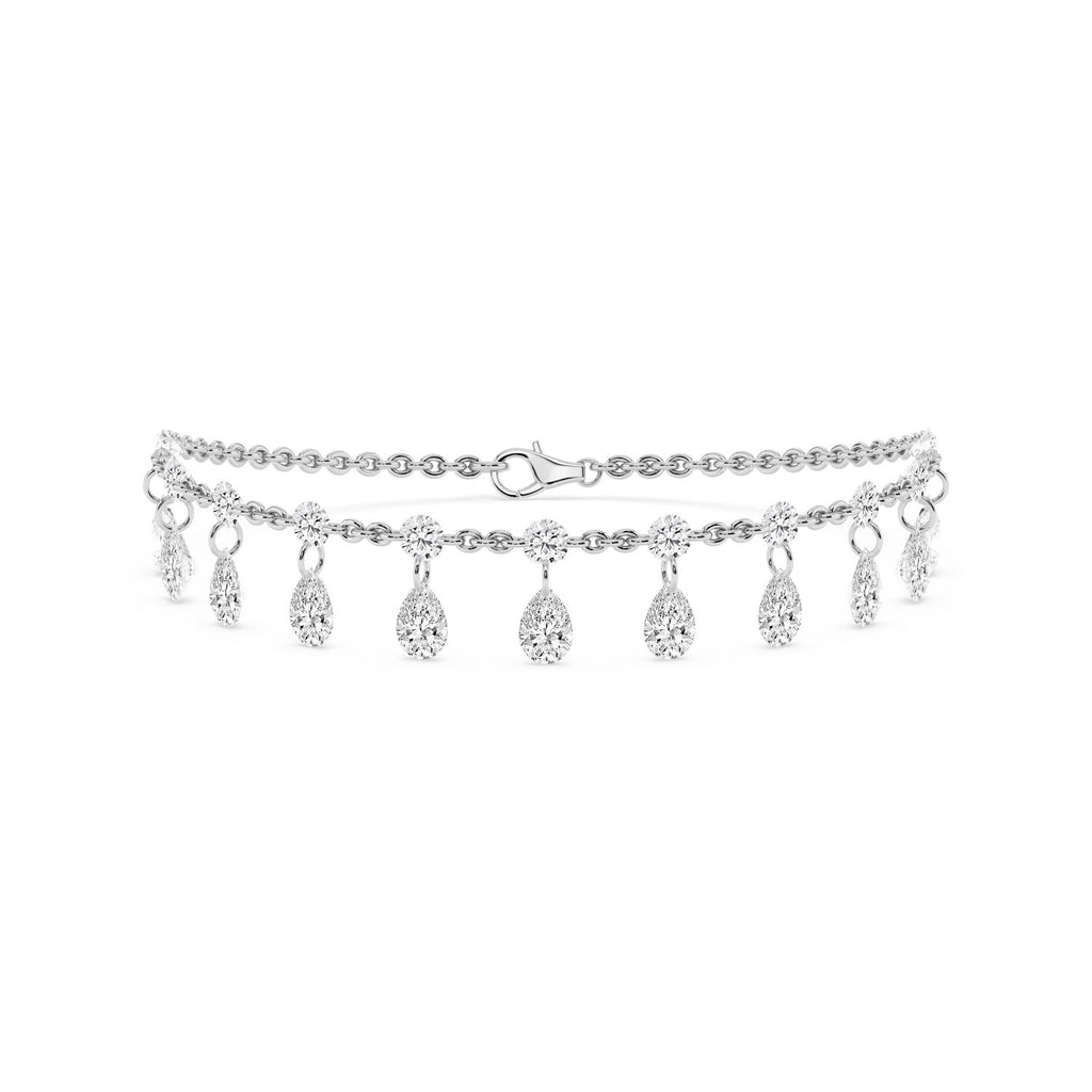 14K White Gold Lab Grown Diamond BRACELET 5.79 ctw SJBR20626-5.83CT-7IN