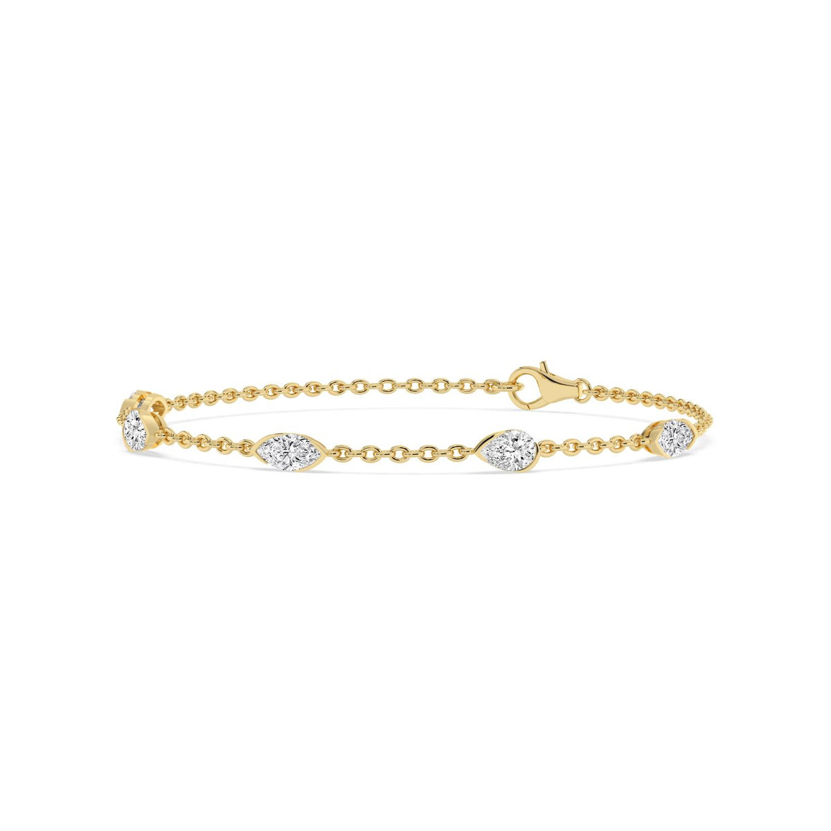 9K Yellow Gold Lab Grown Diamond BRACELET 1.81 ctw SJBR20649MQPE-1.83CT