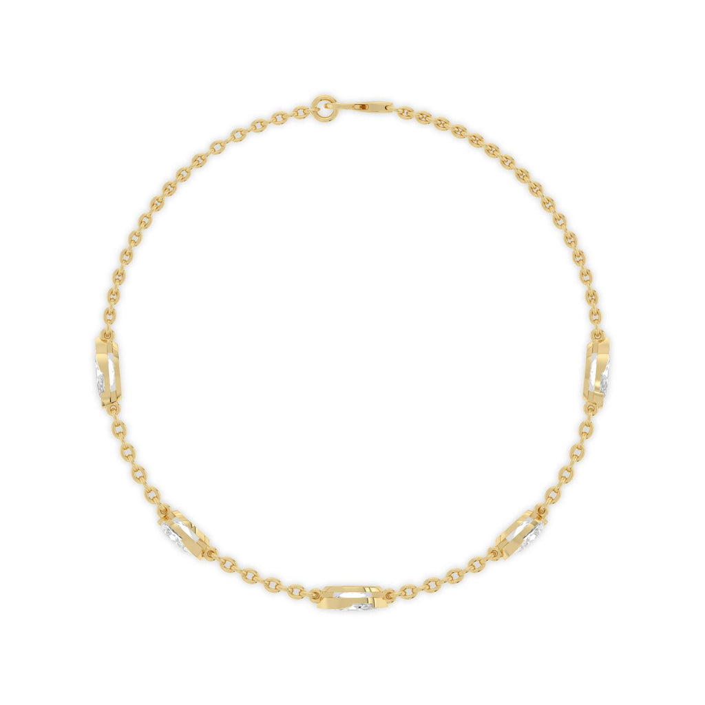 9K Yellow Gold Lab Grown Diamond BRACELET 1.81 ctw SJBR20649MQPE-1.83CT
