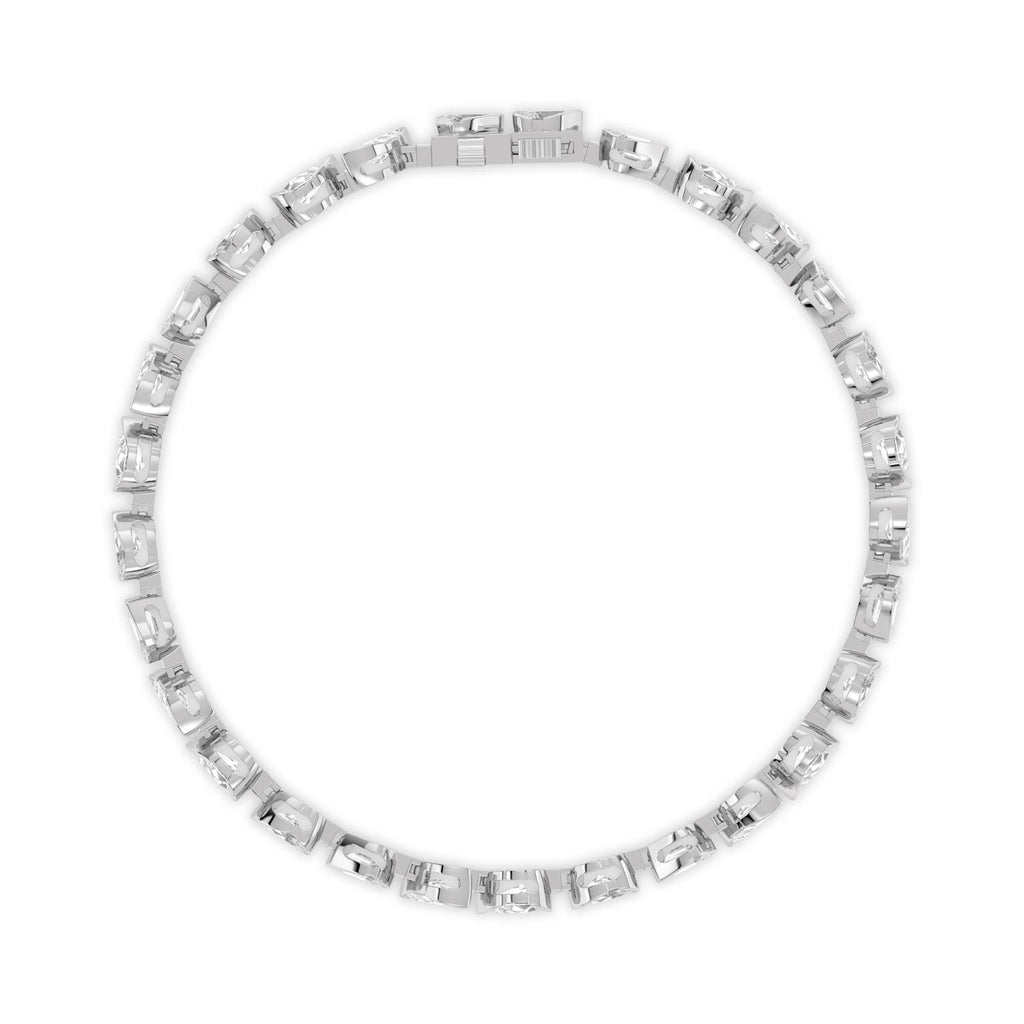 9K White Gold Lab Grown Diamond BRACELET 6.49 ctw SJBR20651MS-0.20PT-7IN