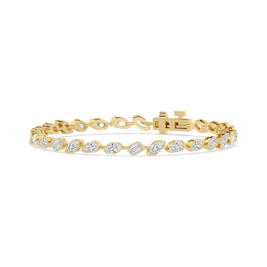 10K Yellow Gold Lab Grown Diamond BRACELET 6.49 ctw SJBR20651MS-0.20PT-7IN