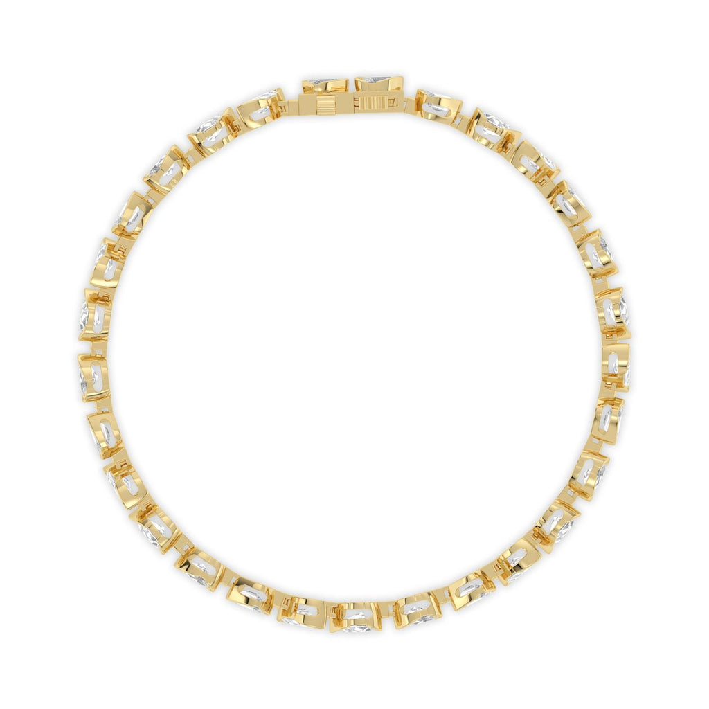 10K Yellow Gold Lab Grown Diamond BRACELET 6.49 ctw SJBR20651MS-0.20PT-7IN