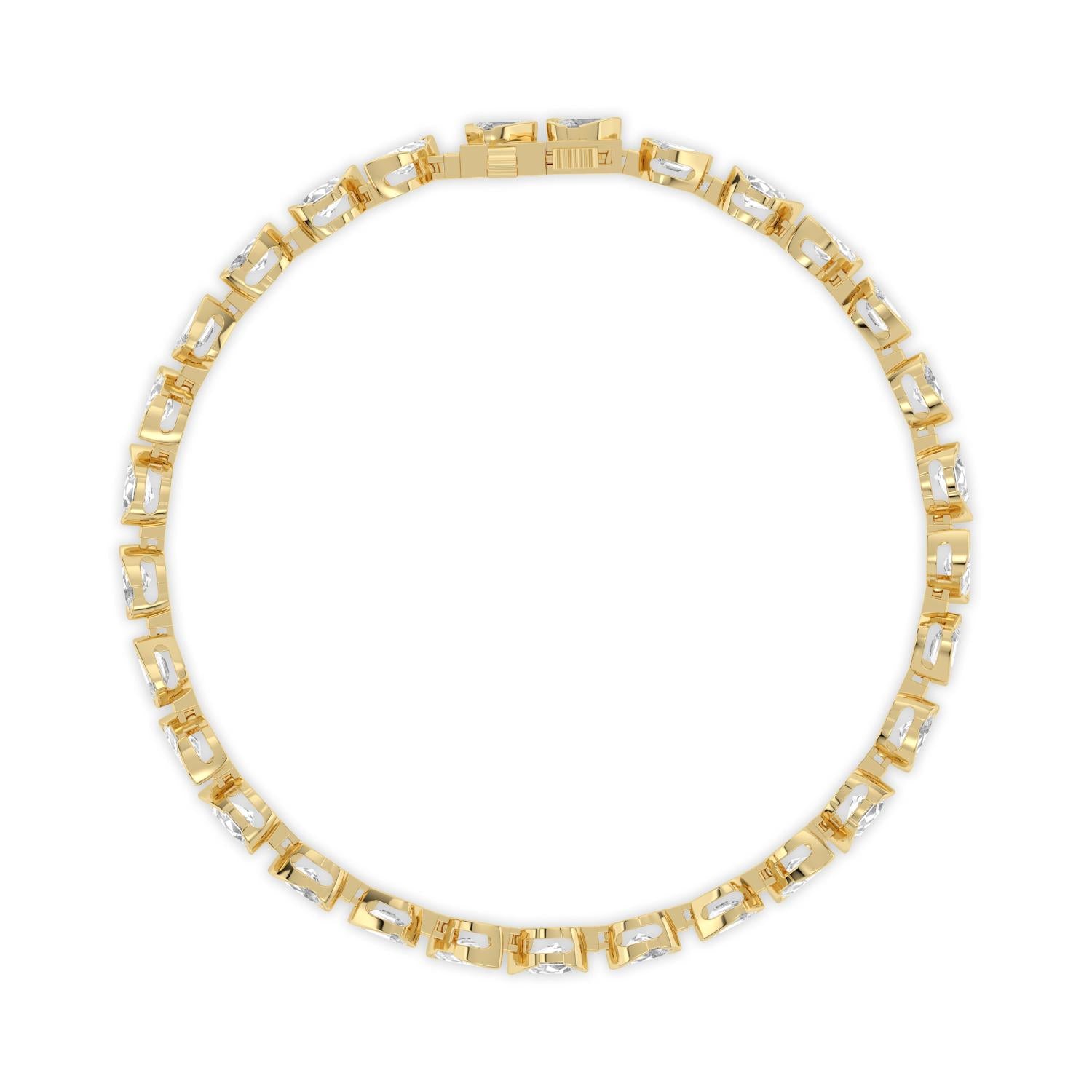 10K Yellow Gold Lab Grown Diamond BRACELET 6.49 ctw SJBR20651MS-0.20PT-7IN