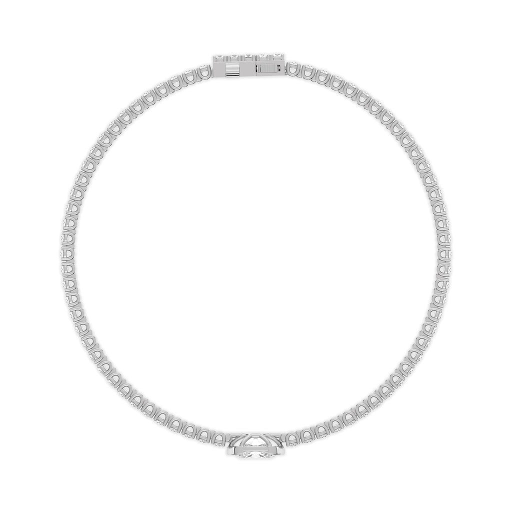 9K White Gold Lab Grown Diamond BRACELET 4.81 ctw SJBR20654-5.00CT-7IN