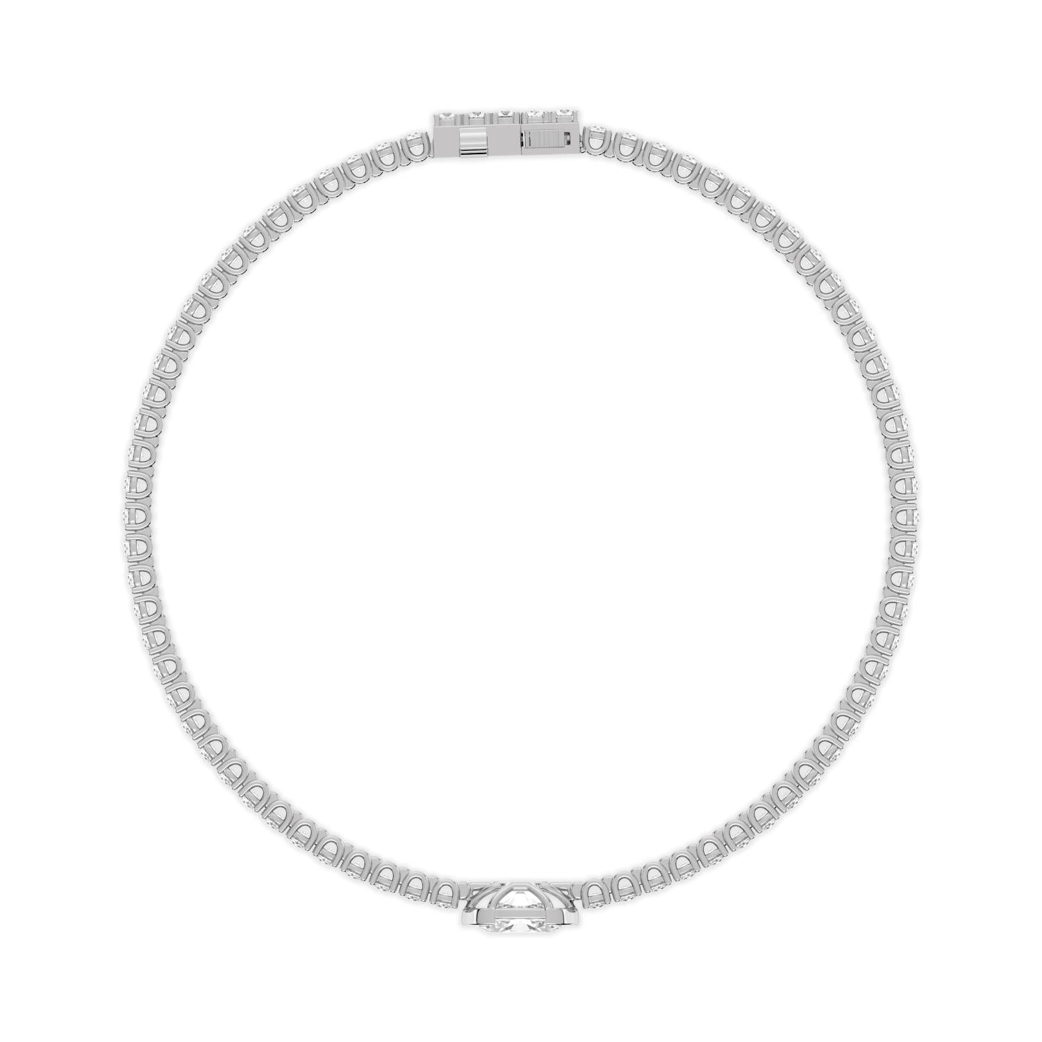 9K White Gold Lab Grown Diamond BRACELET 4.81 ctw SJBR20654-5.00CT-7IN