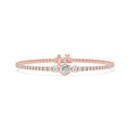 9K Rose Gold Lab Grown Diamond BRACELET 5.12 ctw SJBR20656-5.38CT-7IN
