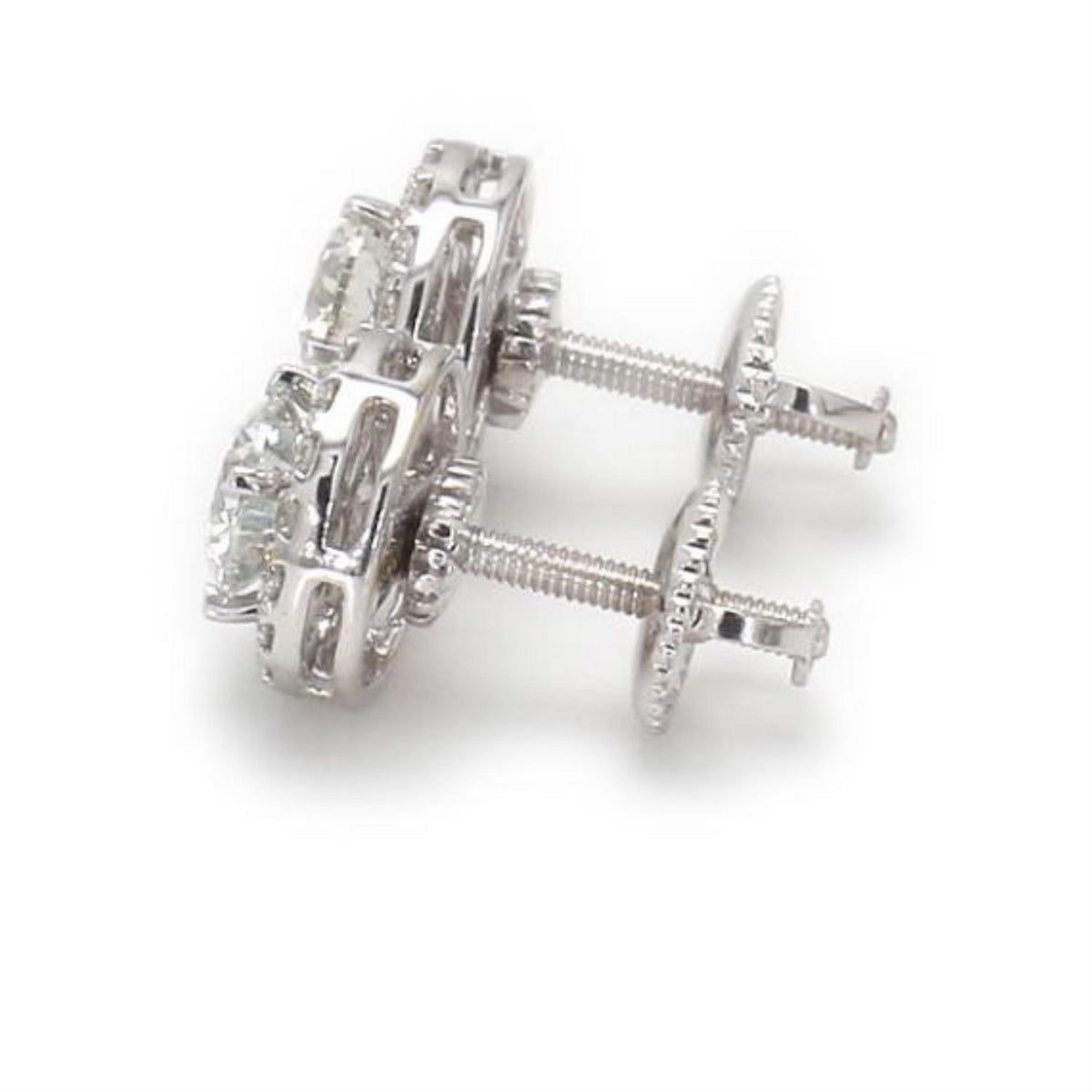 10K White Gold Lab Grown Diamond EARRINGS 1.04 ctw SJE31533-0.83CT