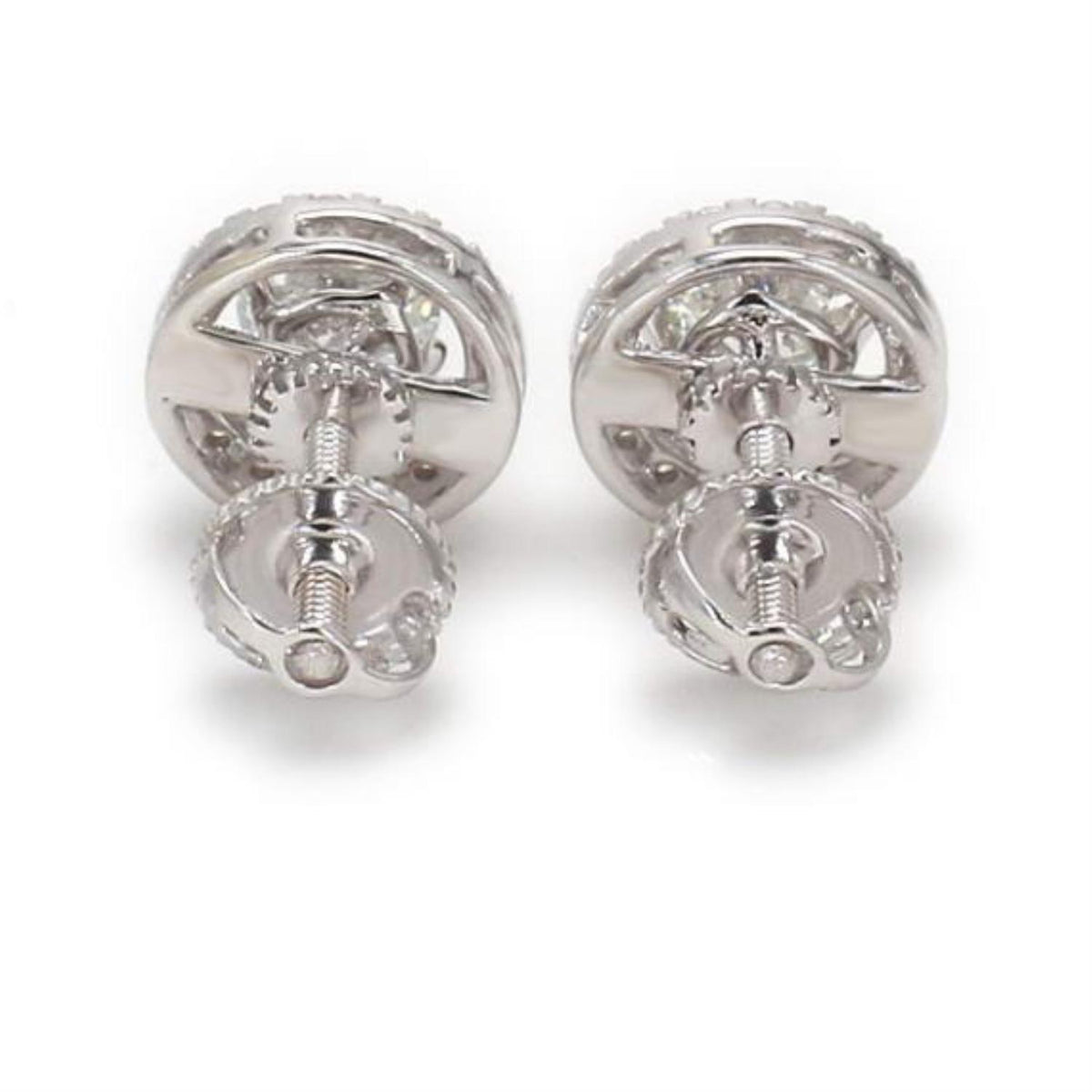 10K White Gold Lab Grown Diamond EARRINGS 1.04 ctw SJE31533-0.83CT