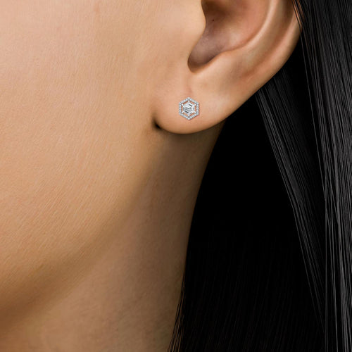 10K White Gold Lab Grown Diamond EARRINGS 1.70 ctw SJE32095HX-1.50CT