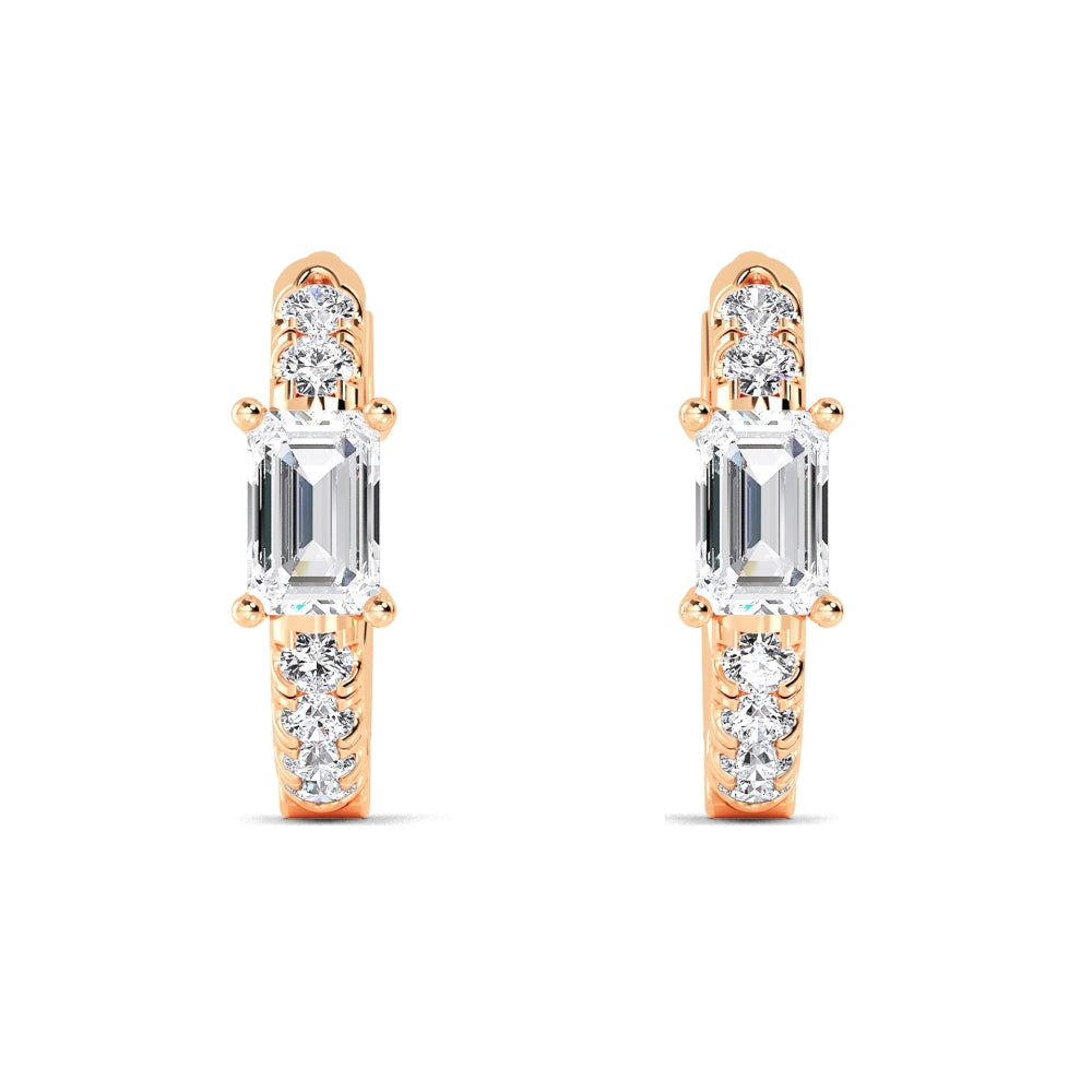 10K Rose Gold Lab Grown Diamond Earrings 0.46 ctw SJE32351A