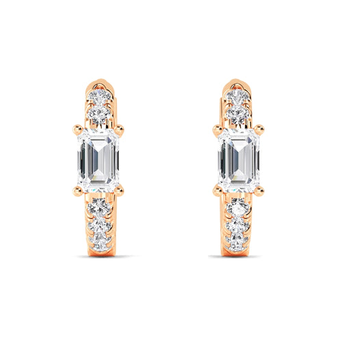 10K Rose Gold Lab Grown Diamond Earrings 0.46 ctw SJE32351A