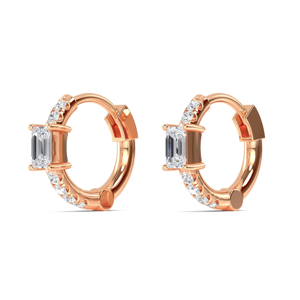 10K Rose Gold Lab Grown Diamond Earrings 0.46 ctw SJE32351A