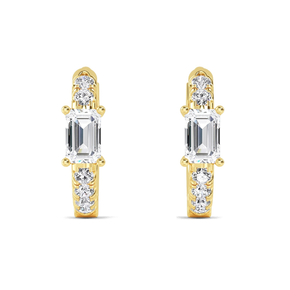 9K Yellow Gold Lab Grown Diamond Earrings 0.46 ctw SJE32351A