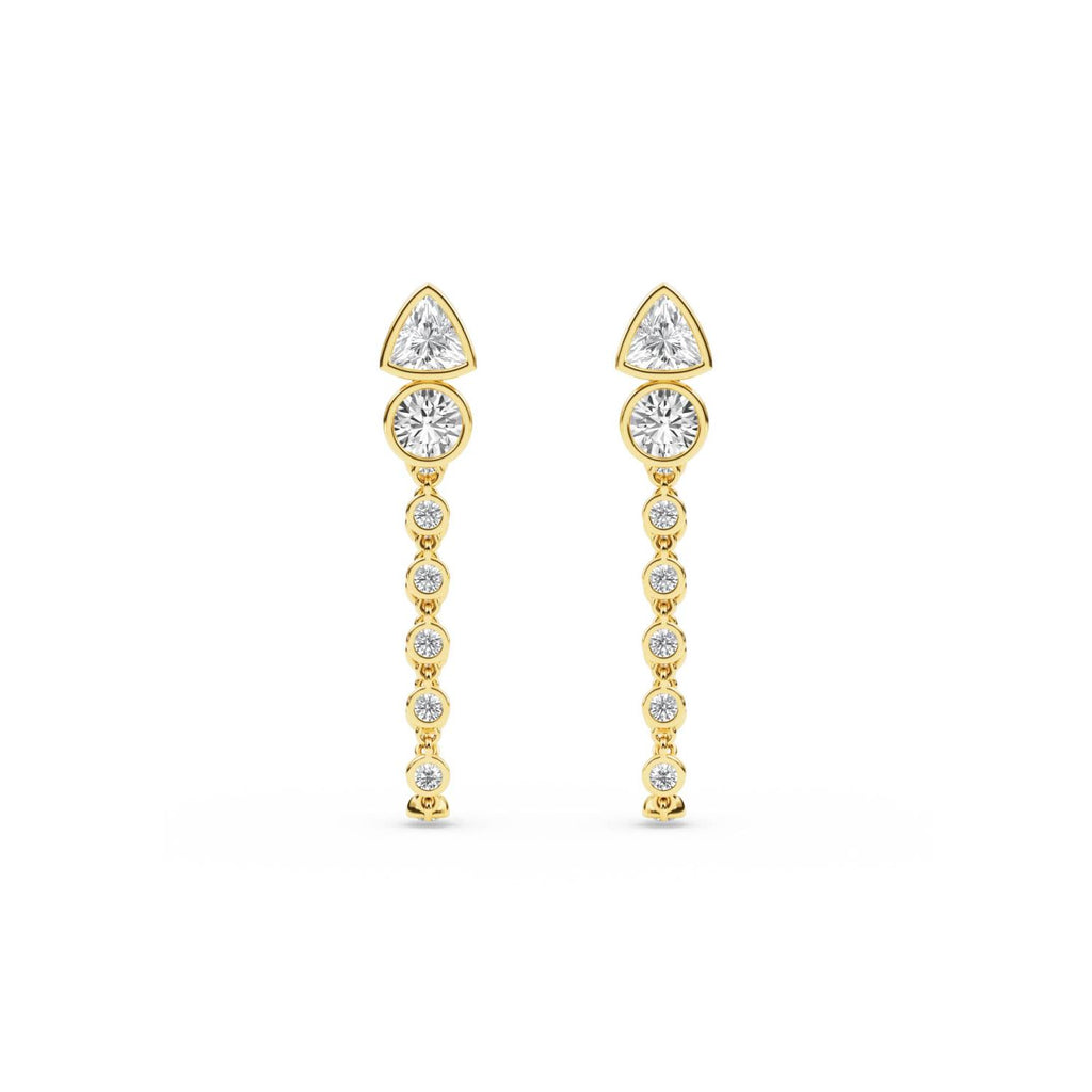 14K Yellow Gold Lab Grown Diamond EARRINGS 3.04 ctw SJE33475-3.00CT