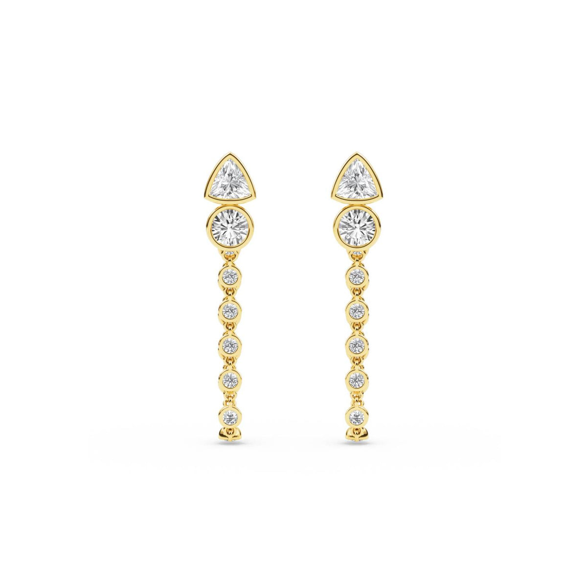 14K Yellow Gold Lab Grown Diamond EARRINGS 3.04 ctw SJE33475-3.00CT