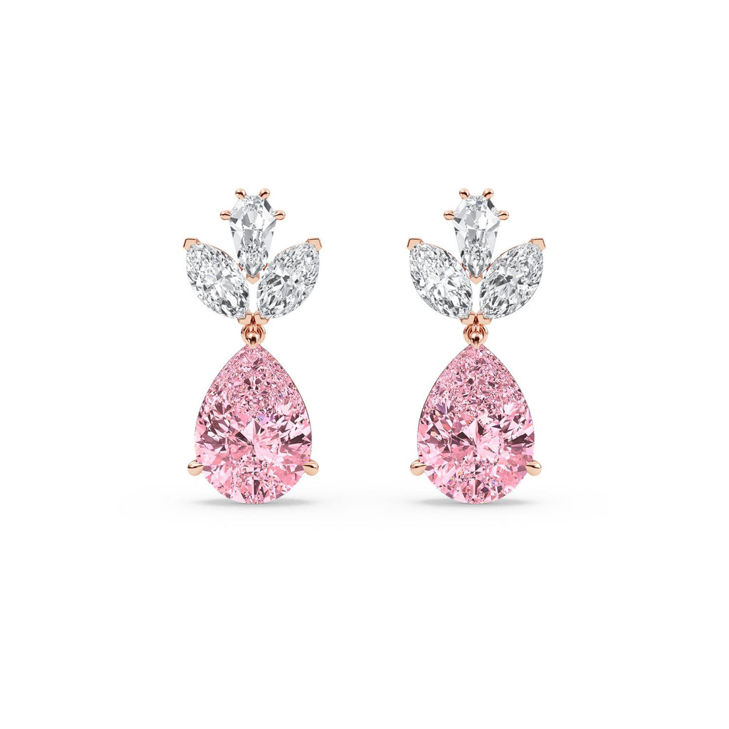 10K Rose Gold Lab Grown Diamond EARRINGS 13.73 ctw SJE33523-13.15CT