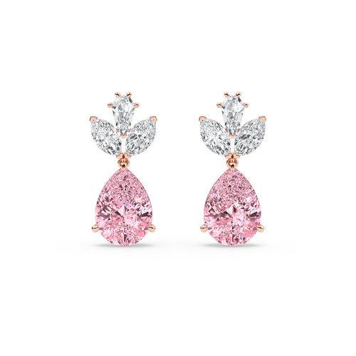 10K Rose Gold Lab Grown Diamond EARRINGS 13.73 ctw SJE33523-13.15CT