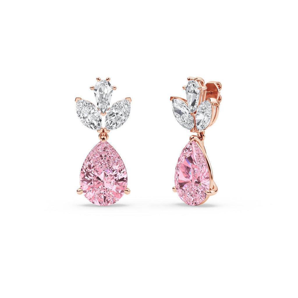 10K Rose Gold Lab Grown Diamond EARRINGS 13.73 ctw SJE33523-13.15CT