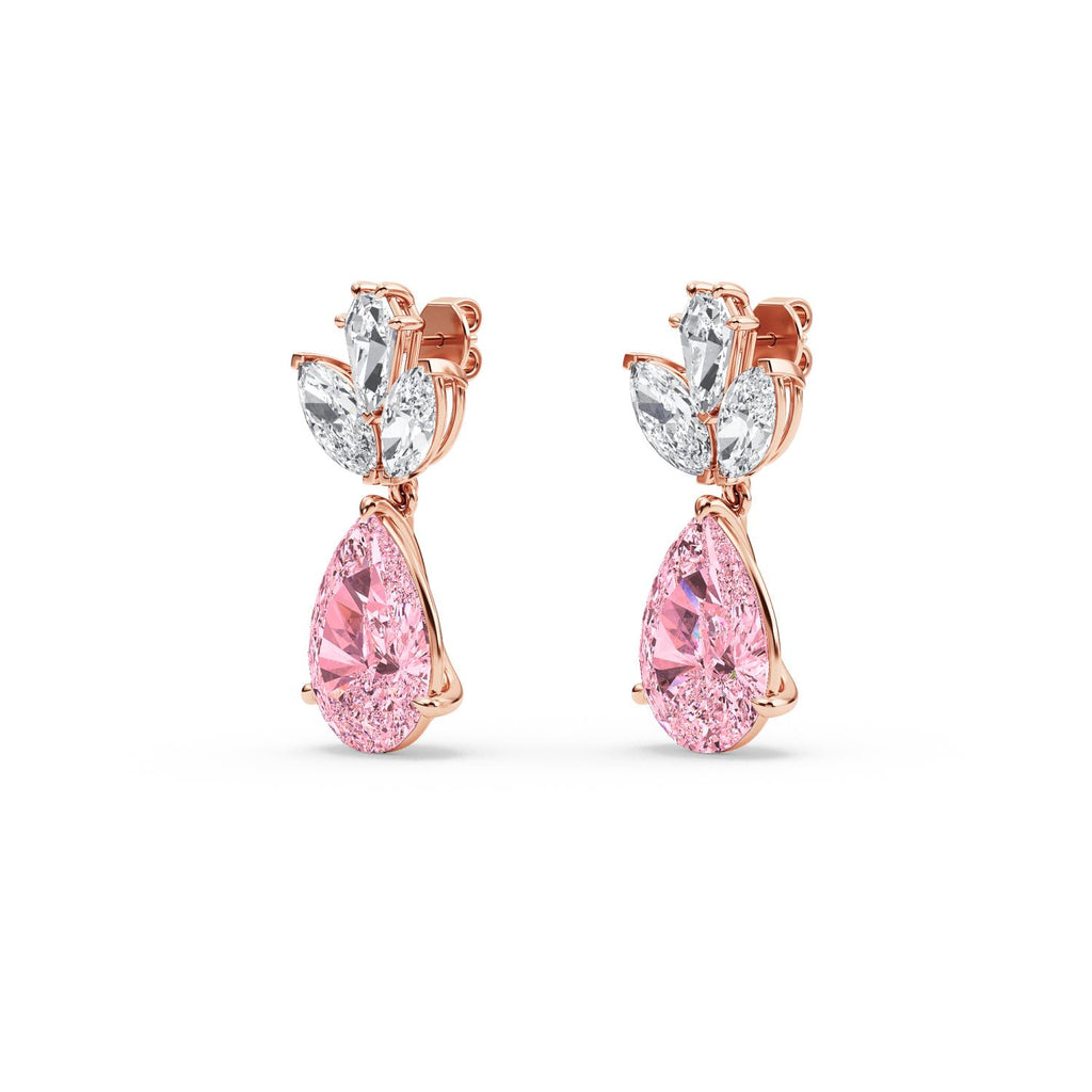 10K Rose Gold Lab Grown Diamond EARRINGS 13.73 ctw SJE33523-13.15CT