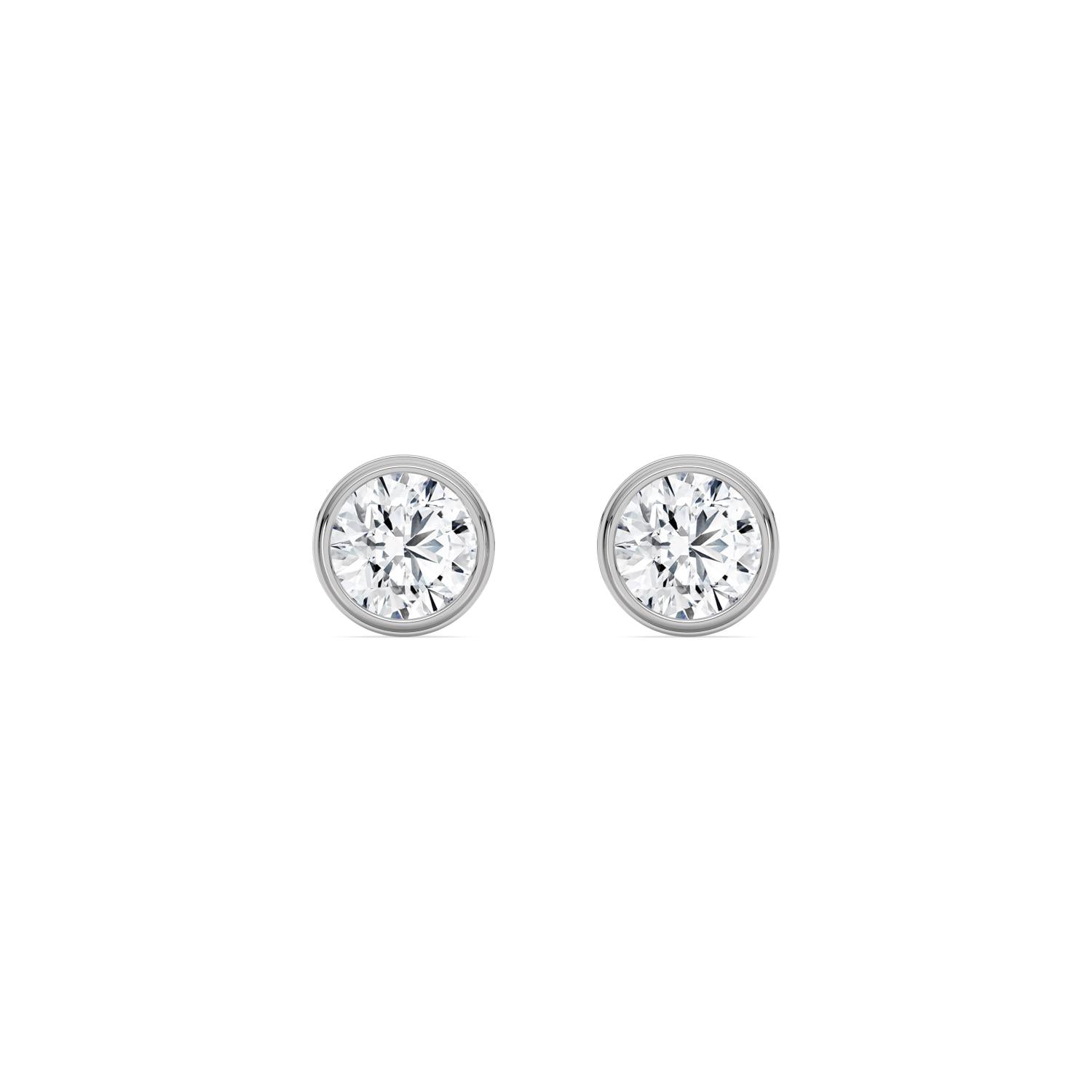 9K White Gold Lab Grown Diamond EARRINGS 3.00 ctw SJE33766-3.00CT