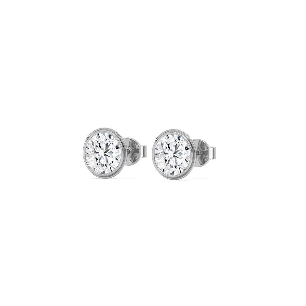 9K White Gold Lab Grown Diamond EARRINGS 3.00 ctw SJE33766-3.00CT