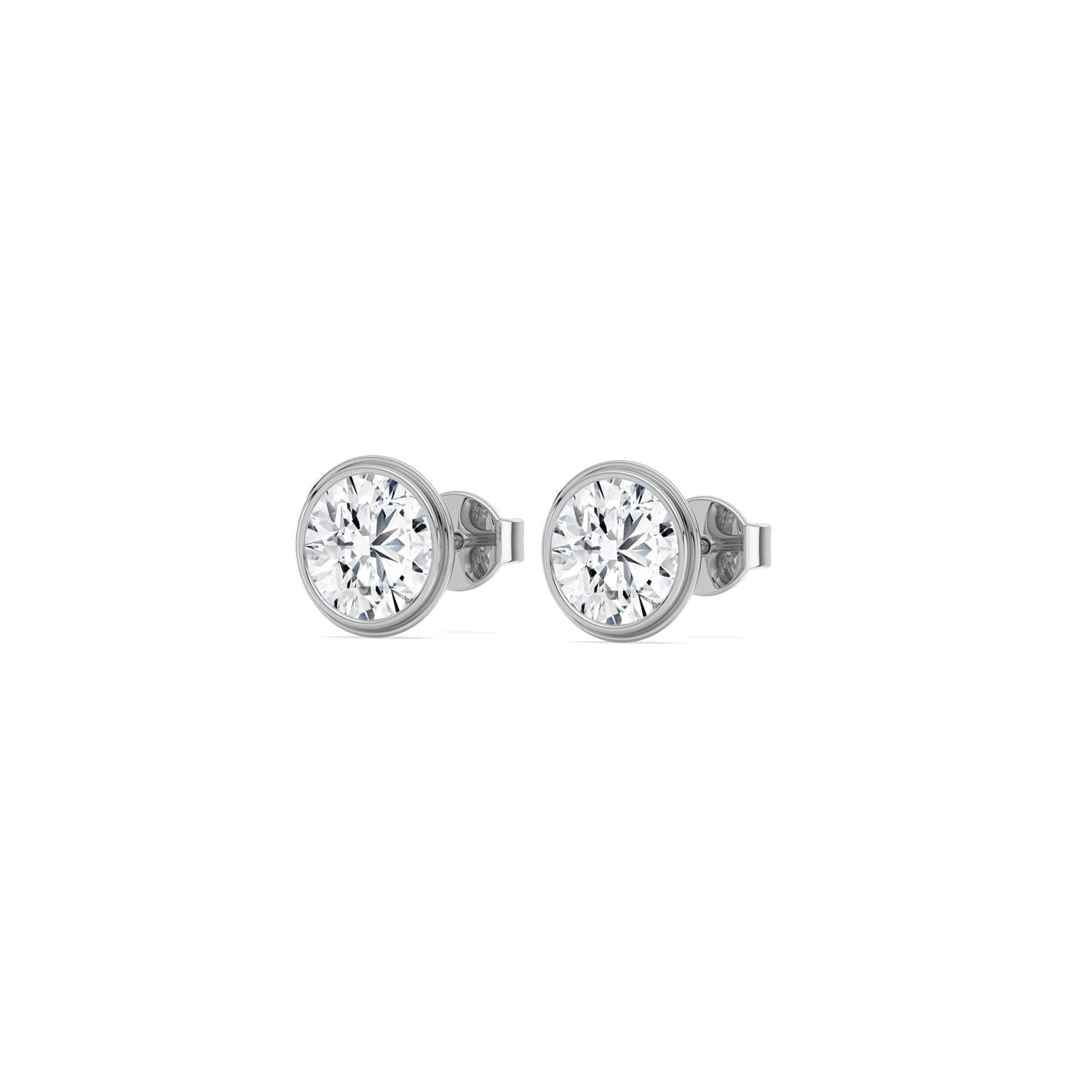 9K White Gold Lab Grown Diamond EARRINGS 3.00 ctw SJE33766-3.00CT