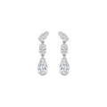 18K White Gold Lab Grown Diamond EARRINGS 2.39 ctw SJE33868PEOV-2.38CT
