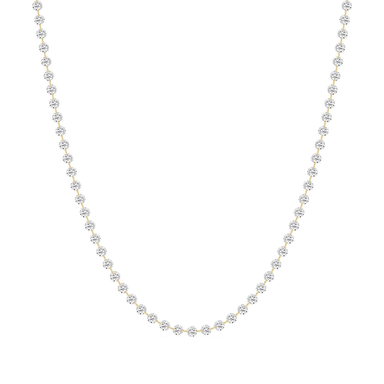 9K Yellow Gold Lab Grown Diamond NECKLACE 17.87 ctw SJN08300-15.00CT-18IN