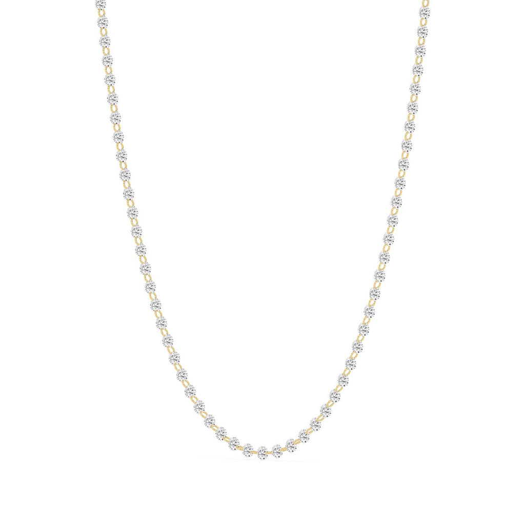 9K Yellow Gold Lab Grown Diamond NECKLACE 17.87 ctw SJN08300-15.00CT-18IN