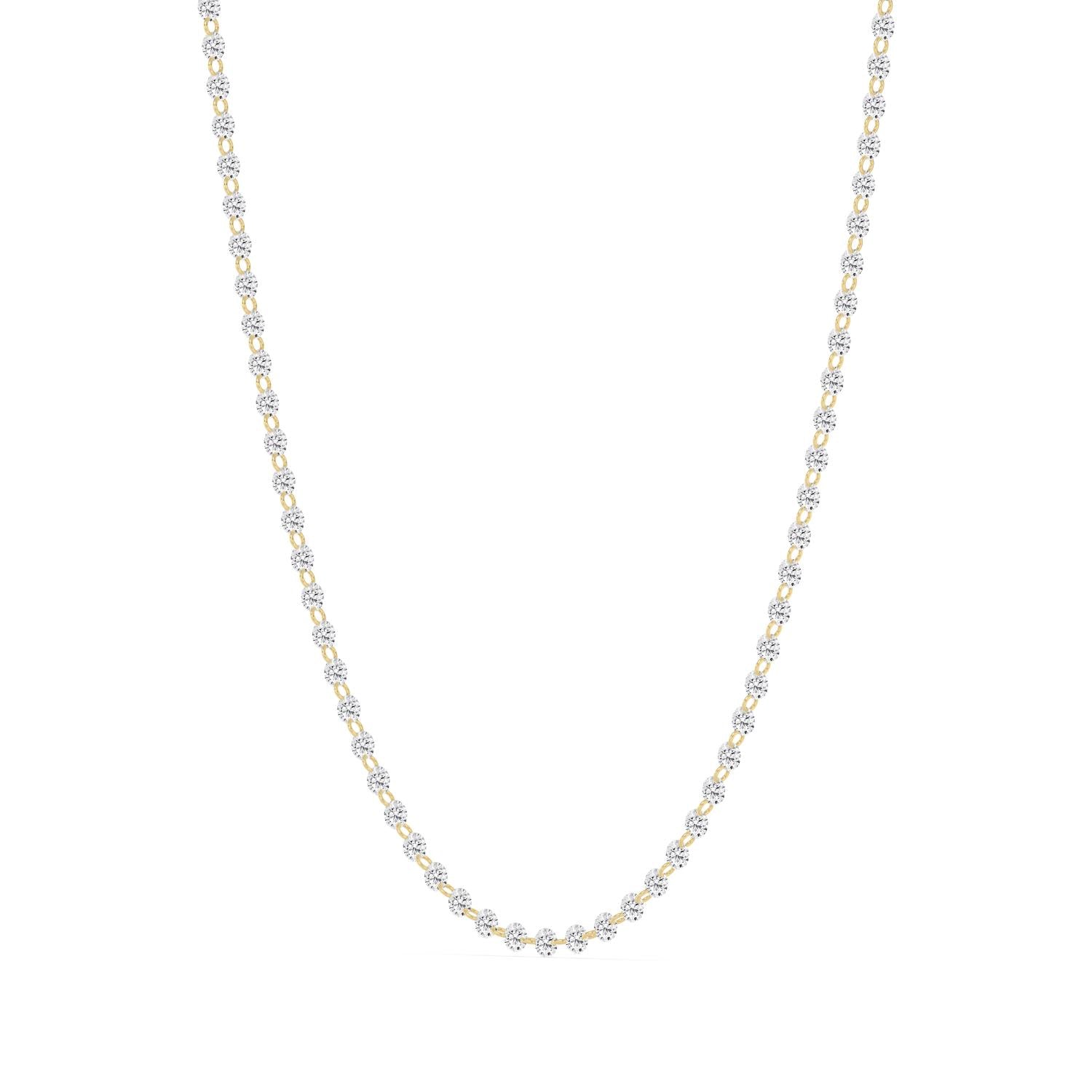 9K Yellow Gold Lab Grown Diamond NECKLACE 17.87 ctw SJN08300-15.00CT-18IN