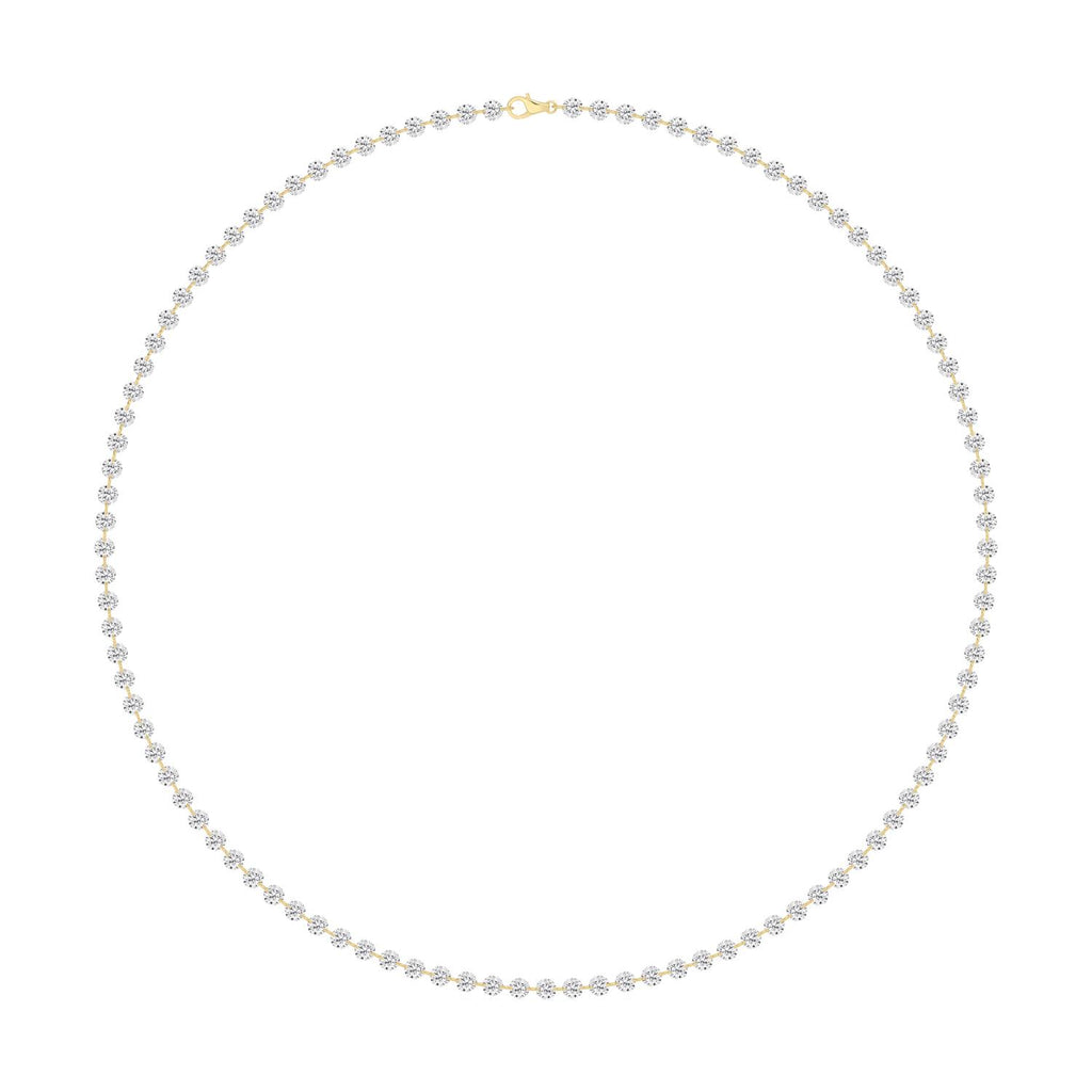 9K Yellow Gold Lab Grown Diamond NECKLACE 17.87 ctw SJN08300-15.00CT-18IN