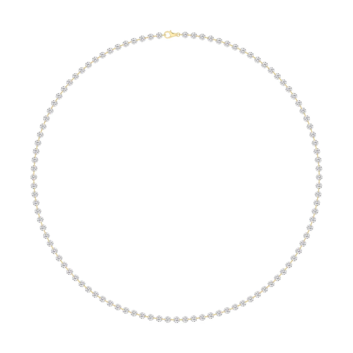 9K Yellow Gold Lab Grown Diamond NECKLACE 17.87 ctw SJN08300-15.00CT-18IN