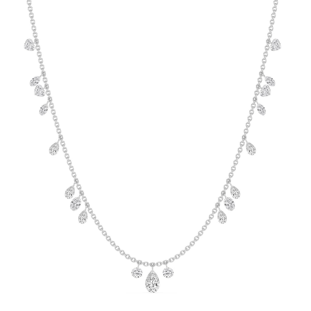 9K White Gold Lab Grown Diamond NECKLACE 6.00 ctw SJN08523-6.83CT-16IN
