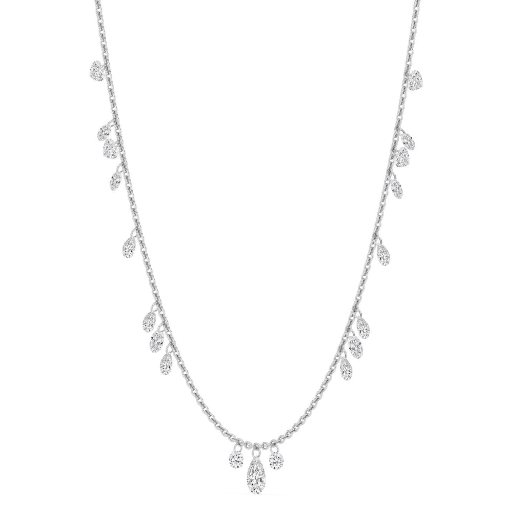 9K White Gold Lab Grown Diamond NECKLACE 6.00 ctw SJN08523-6.83CT-16IN
