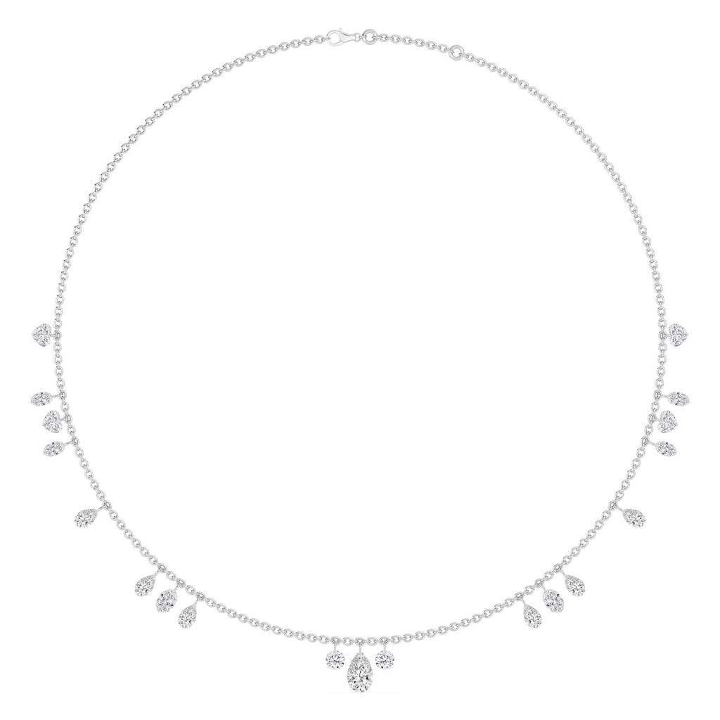 9K White Gold Lab Grown Diamond NECKLACE 6.00 ctw SJN08523-6.83CT-16IN