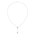 9K White Gold Lab Grown Diamond NECKLACE 2.01 ctw SJN08546EMPE-1.75CT