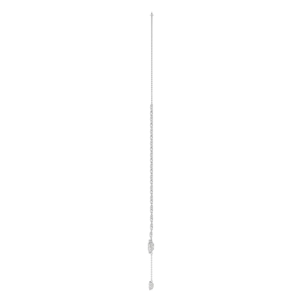 9K White Gold Lab Grown Diamond NECKLACE 2.39 ctw SJN08570OV-1.00CT-16IN