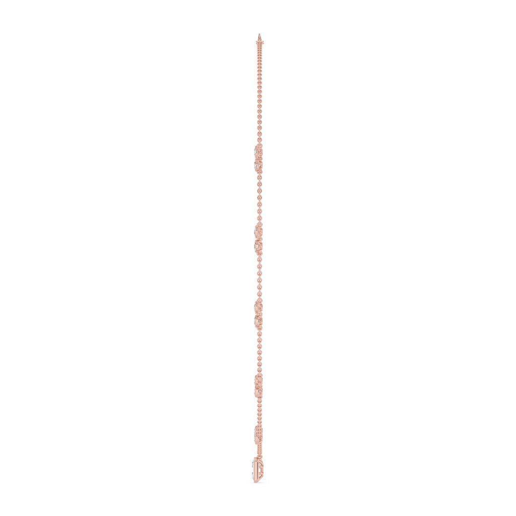18K Rose Gold Lab Grown Diamond NECKLACE 2.50 ctw SJN08573RDT-1.00CT-16IN