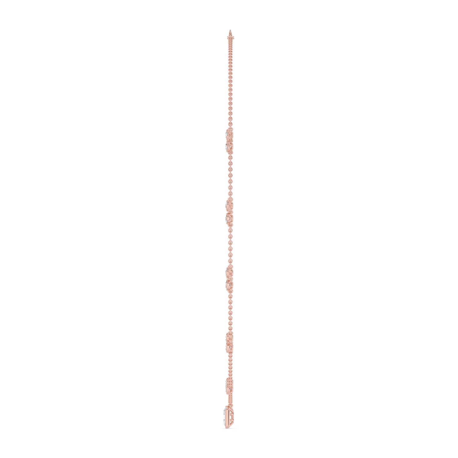 18K Rose Gold Lab Grown Diamond NECKLACE 2.50 ctw SJN08573RDT-1.00CT-16IN
