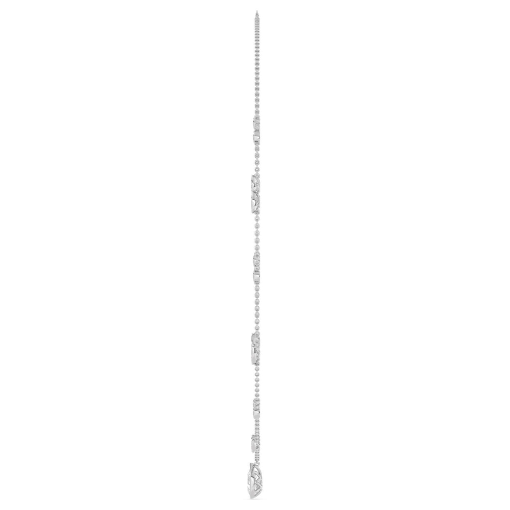 18K White Gold Lab Grown Diamond NECKLACE 3.72 ctw SJN08574PE-1.50CT-16IN