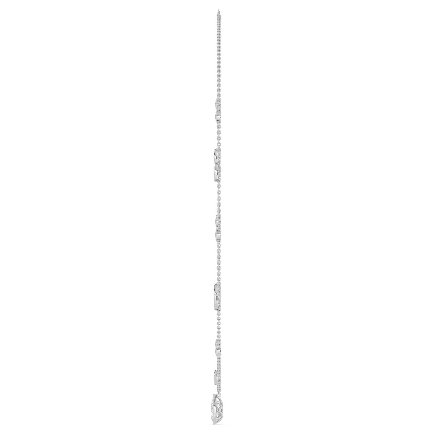 18K White Gold Lab Grown Diamond NECKLACE 3.72 ctw SJN08574PE-1.50CT-16IN