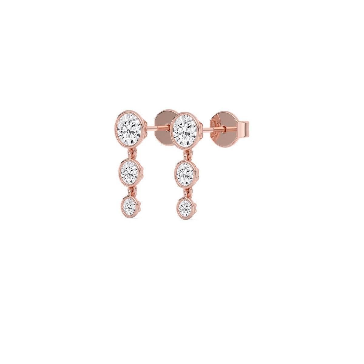 9K Rose Gold Lab Grown Diamond EARRINGS 1.55 ctw SJNSE13680-1.63CT