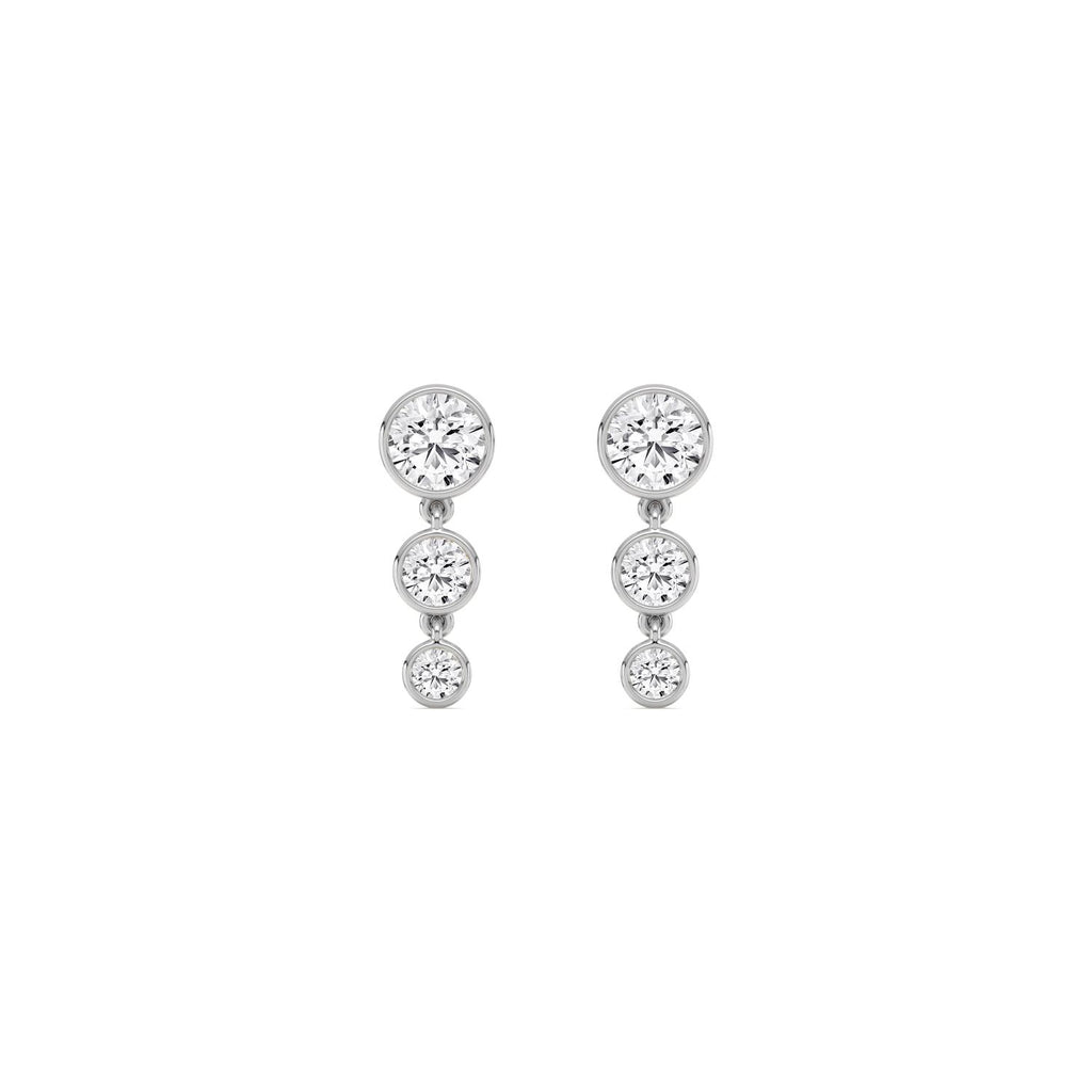 10K White Gold Lab Grown Diamond EARRINGS 1.55 ctw SJNSE13680-1.63CT